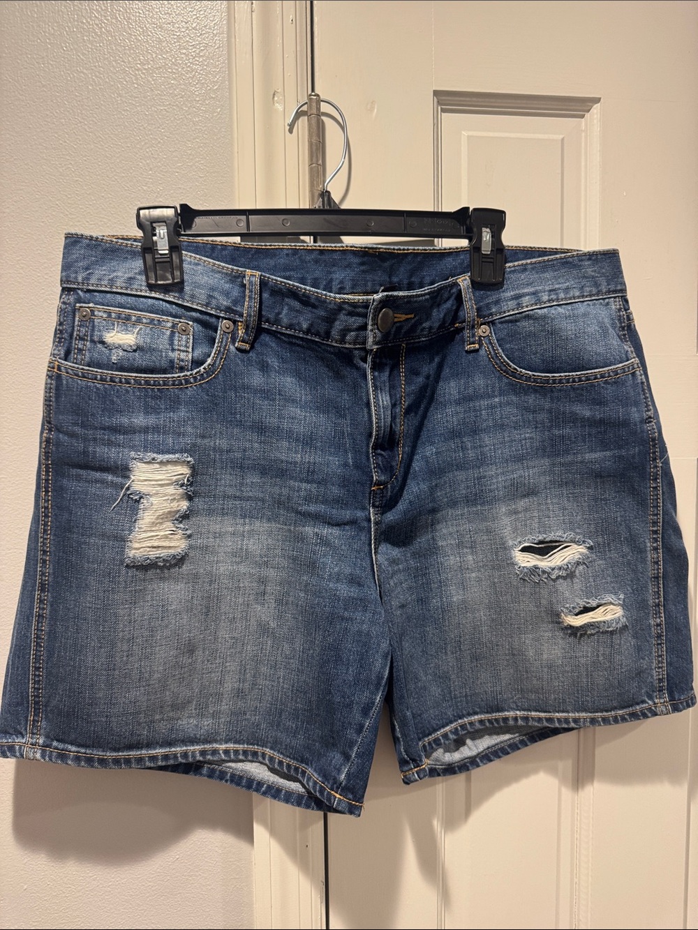 GAP Distressed Blue Denim Jean Shorts